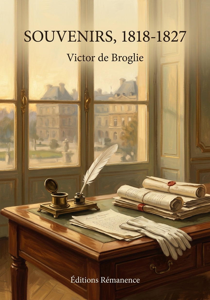 Livre Souvenirs, 1818-1827 par Victor de Broglie - Couverture - Editions Remanence