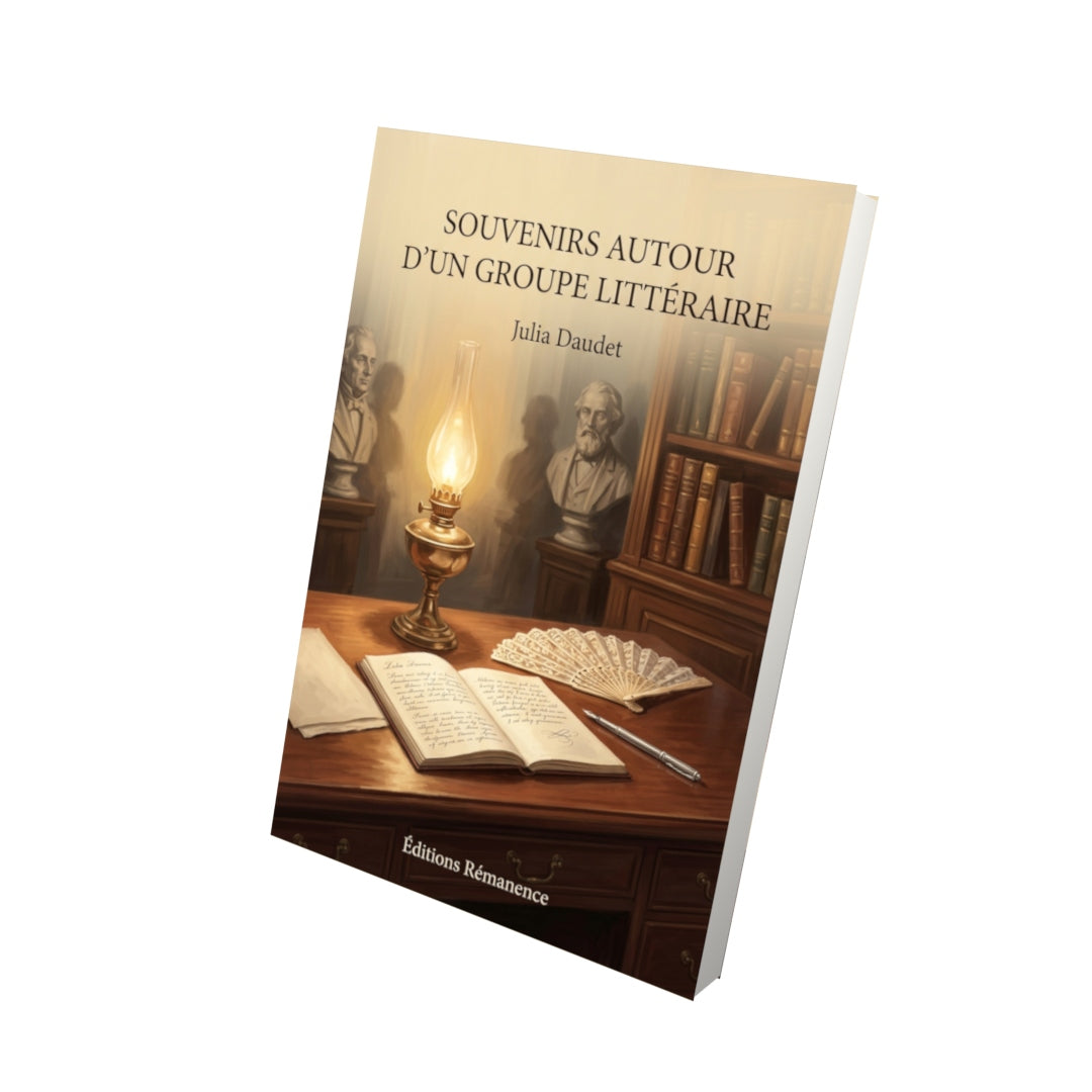 Livre Souvenirs autour d’un groupe littéraire par Julia Daudet - Vue 3D - Editions Remanence