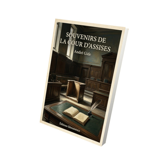 Livre Souvenirs de la Cour d'Assises - André Gide - Vue 3D - Editions Remanence