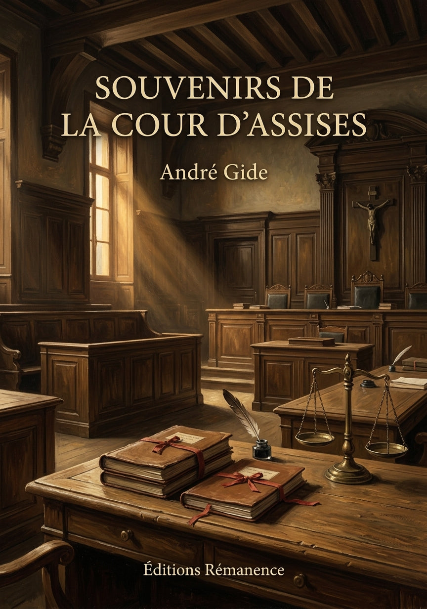 Livre Souvenirs de la Cour d’assises par André Gide - Couverture - Editions Remanence