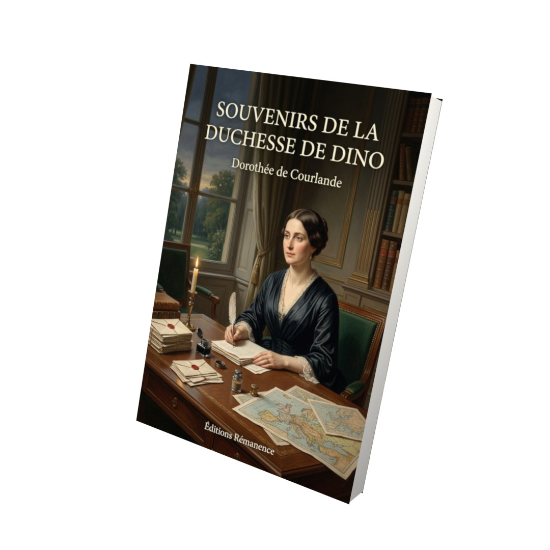 Livre Souvenirs de la Duchesse de Dino par Dorothée de Courlande - Vue 3D - Editions Remanence