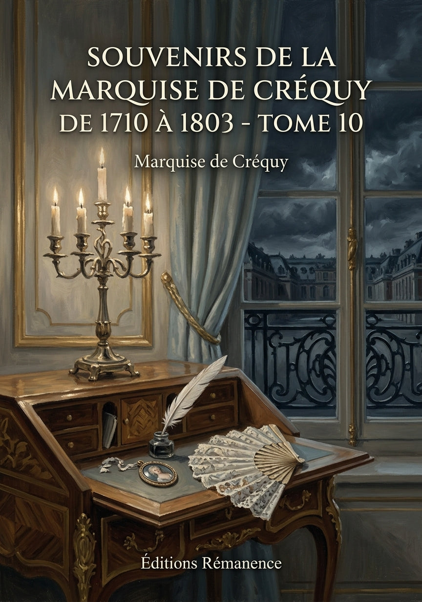 Livre Souvenirs de la Marquise de Créquy de 1710 à 1803 - Tome 10 par Marquise de Créquy - Couverture - Editions Remanence