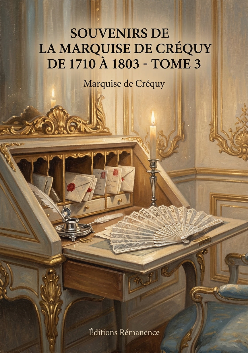 Livre Souvenirs de la Marquise de Créquy de 1710 à 1803 - Tome 3 par Marquise de Créquy - Couverture - Editions Remanence