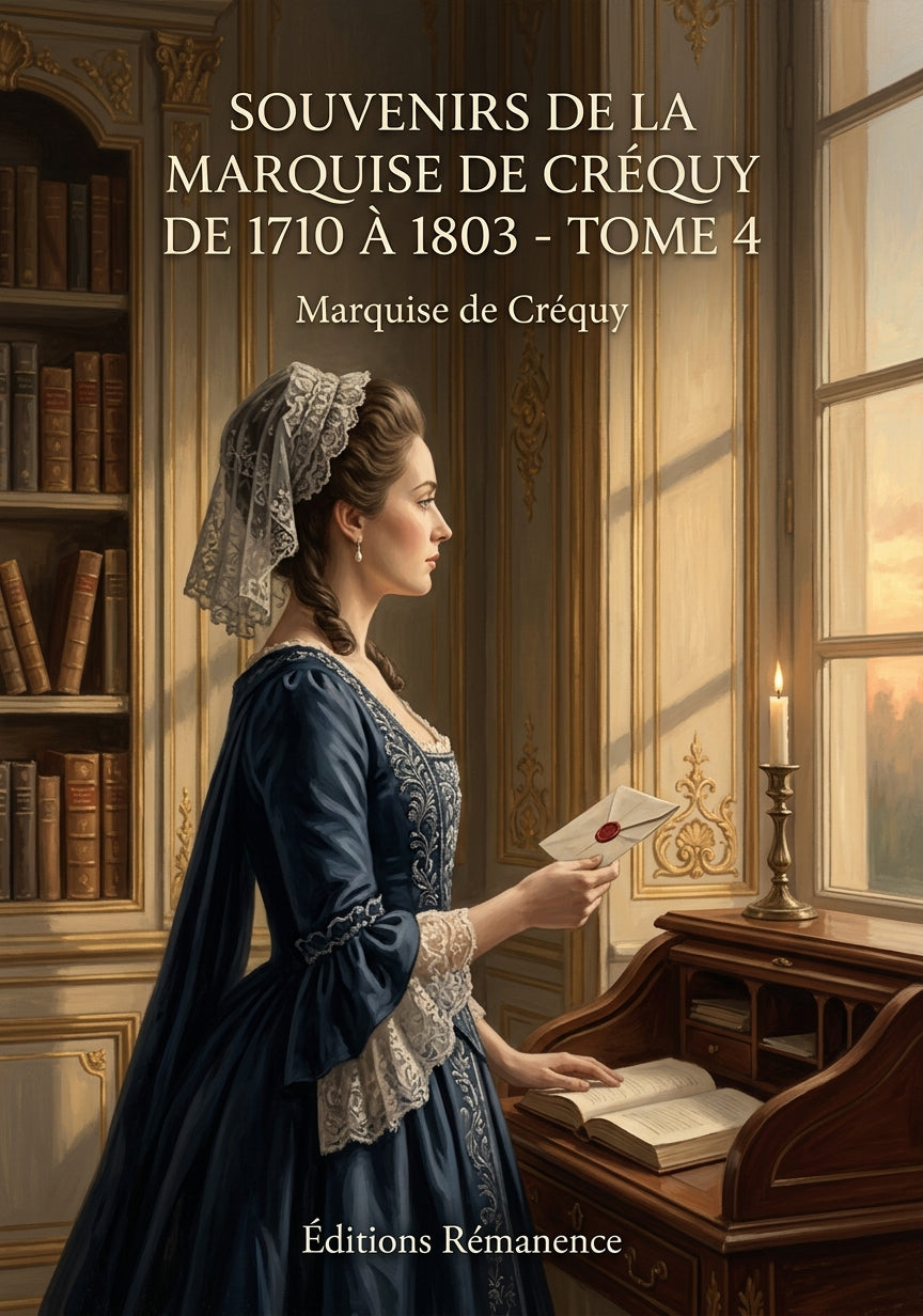 Livre Souvenirs de la Marquise de Créquy de 1710 à 1803 - Tome 4 par Marquise de Créquy - Couverture - Editions Remanence