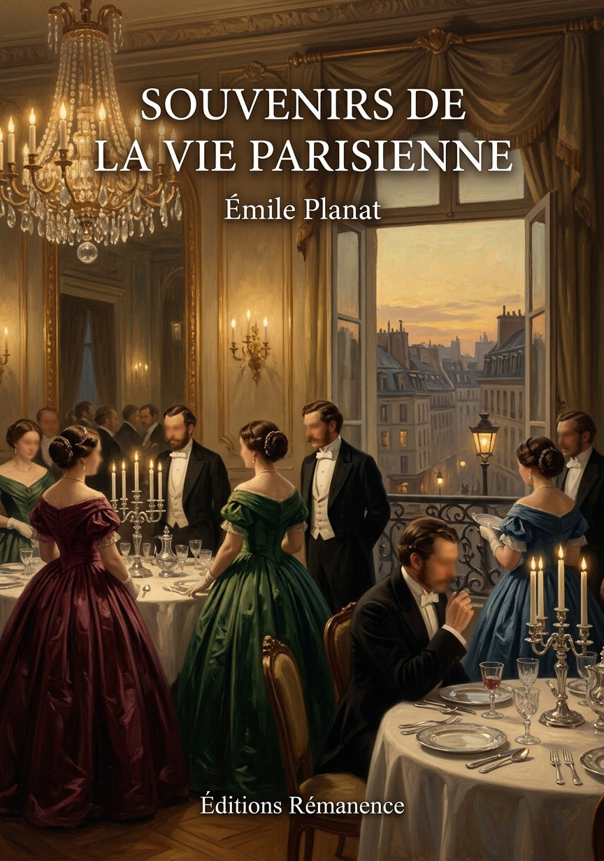 Livre Souvenirs de la Vie Parisienne par Émile Planat - Couverture - Editions Remanence