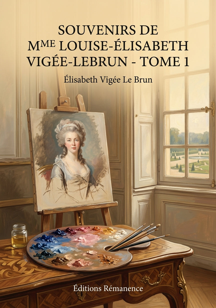 Livre Souvenirs de Mme Louise-Élisabeth Vigée-Lebrun - Tome 1 par Élisabeth Vigée Le Brun - Couverture - Editions Remanence