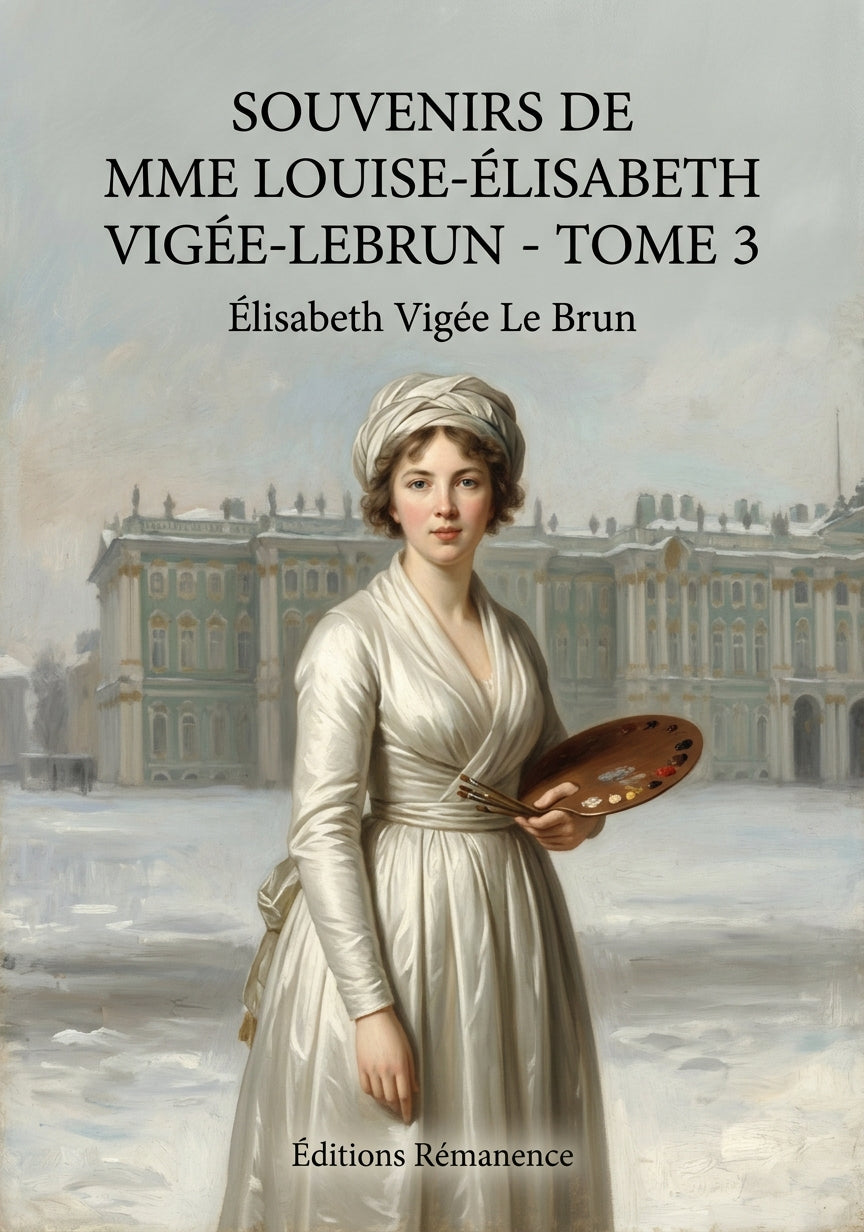 Livre Souvenirs de Mme Louise-Élisabeth Vigée-Lebrun - Tome 3 par Élisabeth Vigée Le Brun - Couverture - Editions Remanence