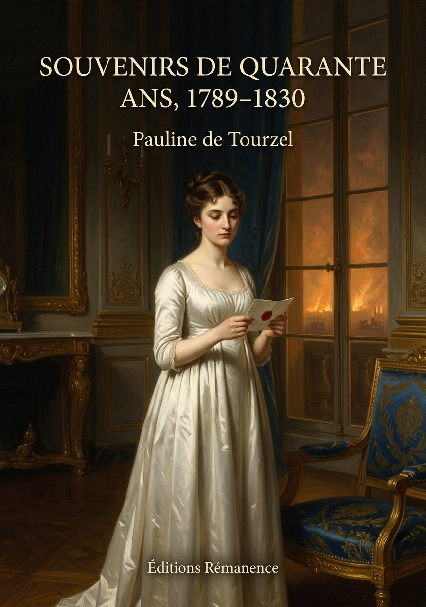 Livre Souvenirs de quarante ans, 1789–1830 par Pauline de Tourzel - Couverture - Editions Remanence