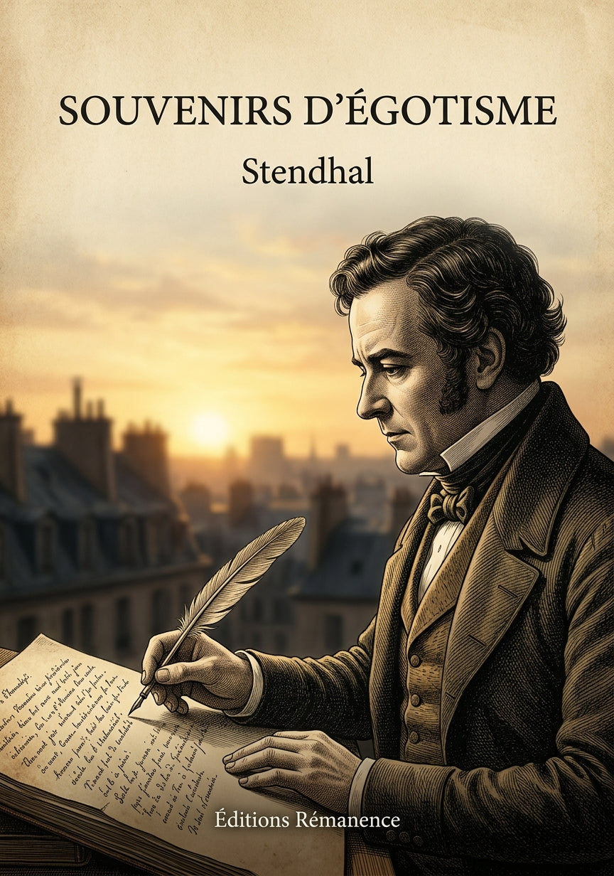 Livre Souvenirs d’égotisme par Stendhal - Couverture - Editions Remanence