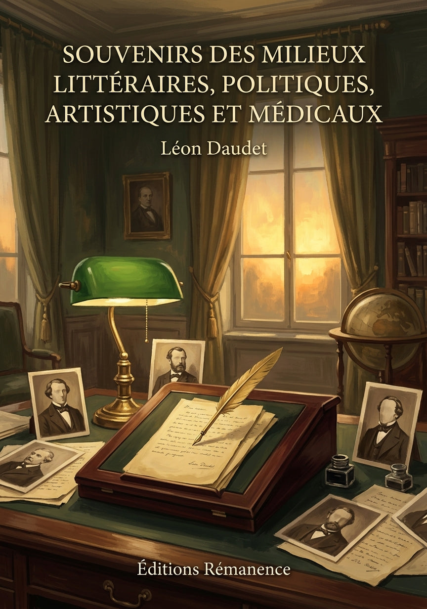 Livre Souvenirs des milieux littéraires, politiques, artistiques et médicaux par Léon Daudet - Couverture - Editions Remanence