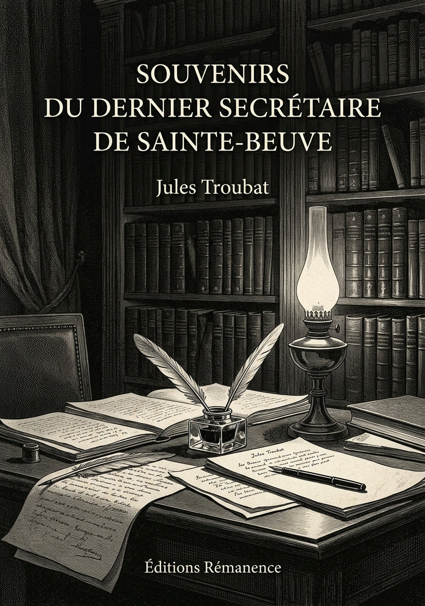 Livre Souvenirs du dernier secrétaire de Sainte-Beuve par Jules Troubat - Couverture - Editions Remanence