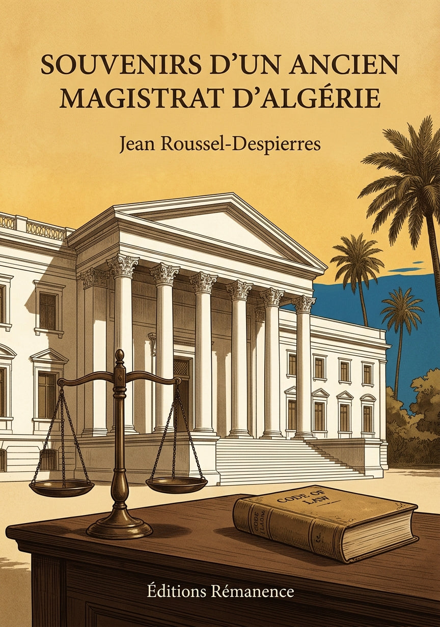 Livre Souvenirs d’un ancien magistrat d’Algérie par Jean Roussel-Despierres - Couverture - Editions Remanence