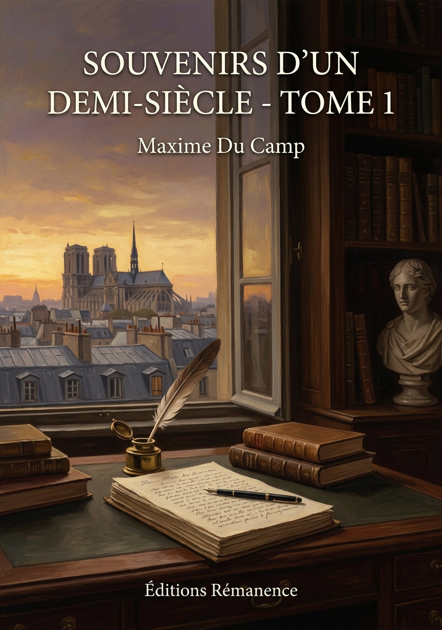 Livre Souvenirs d’un demi-siècle - Tome 1 par Maxime Du Camp - Couverture - Editions Remanence