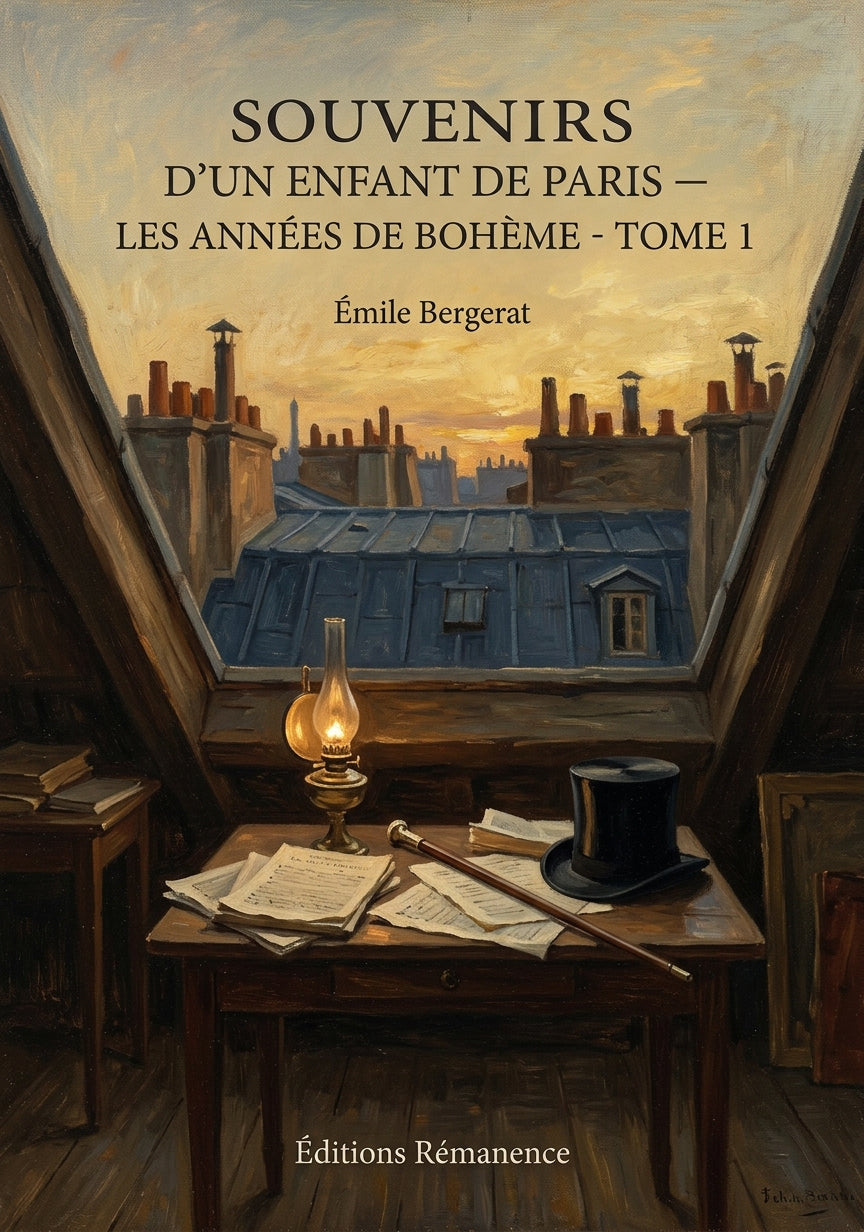 Livre Souvenirs d’un enfant de Paris — Les Années de bohème - Tome 1 par Émile Bergerat - Couverture - Editions Remanence