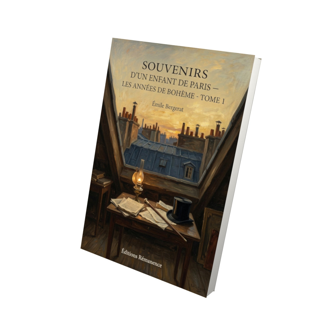 Livre Souvenirs d’un enfant de Paris — Les Années de bohème - Tome 1 par Émile Bergerat - Vue 3D - Editions Remanence