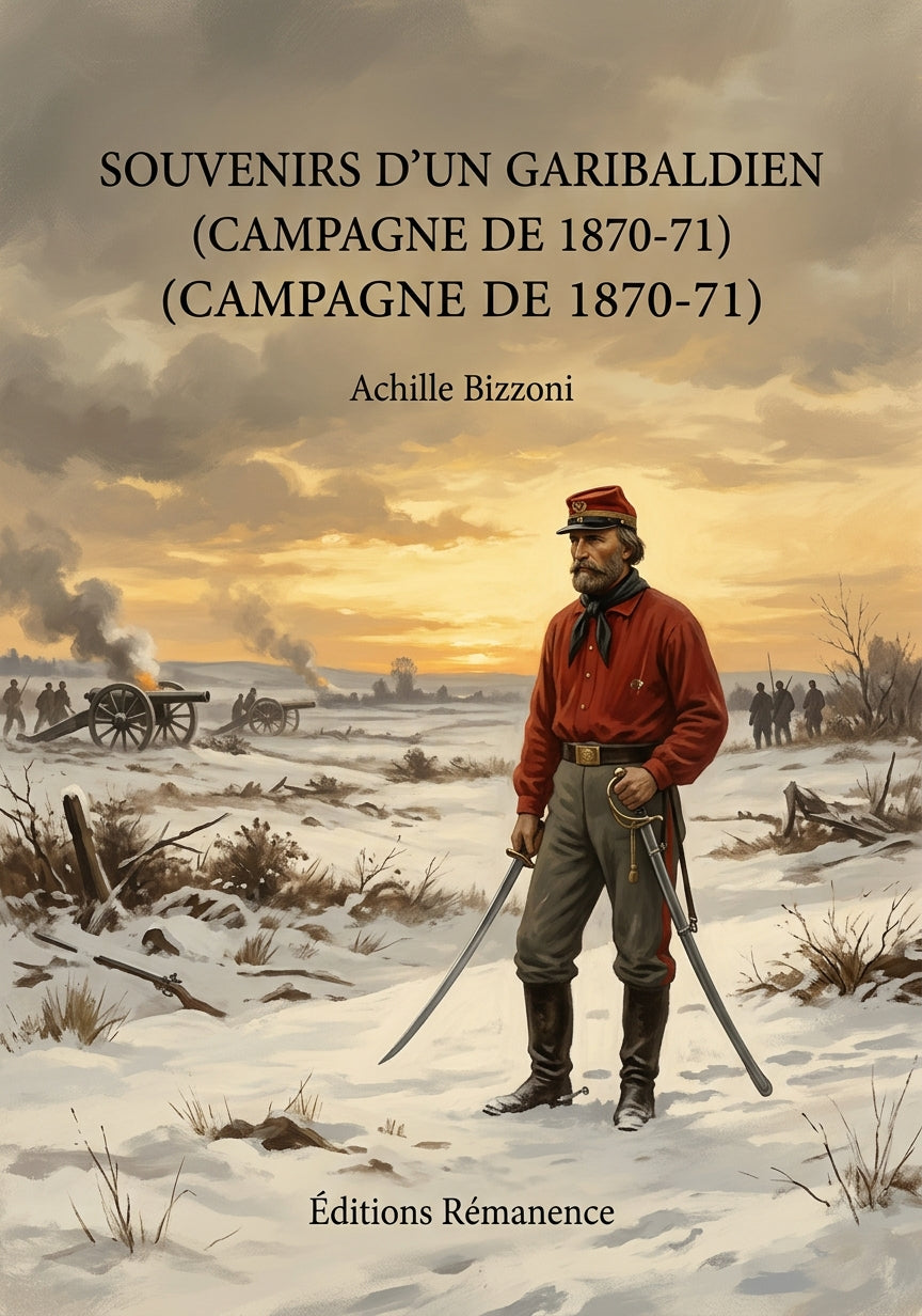 Livre Souvenirs d’un garibaldien (Campagne de 1870-71) par Achille Bizzoni - Couverture - Editions Remanence