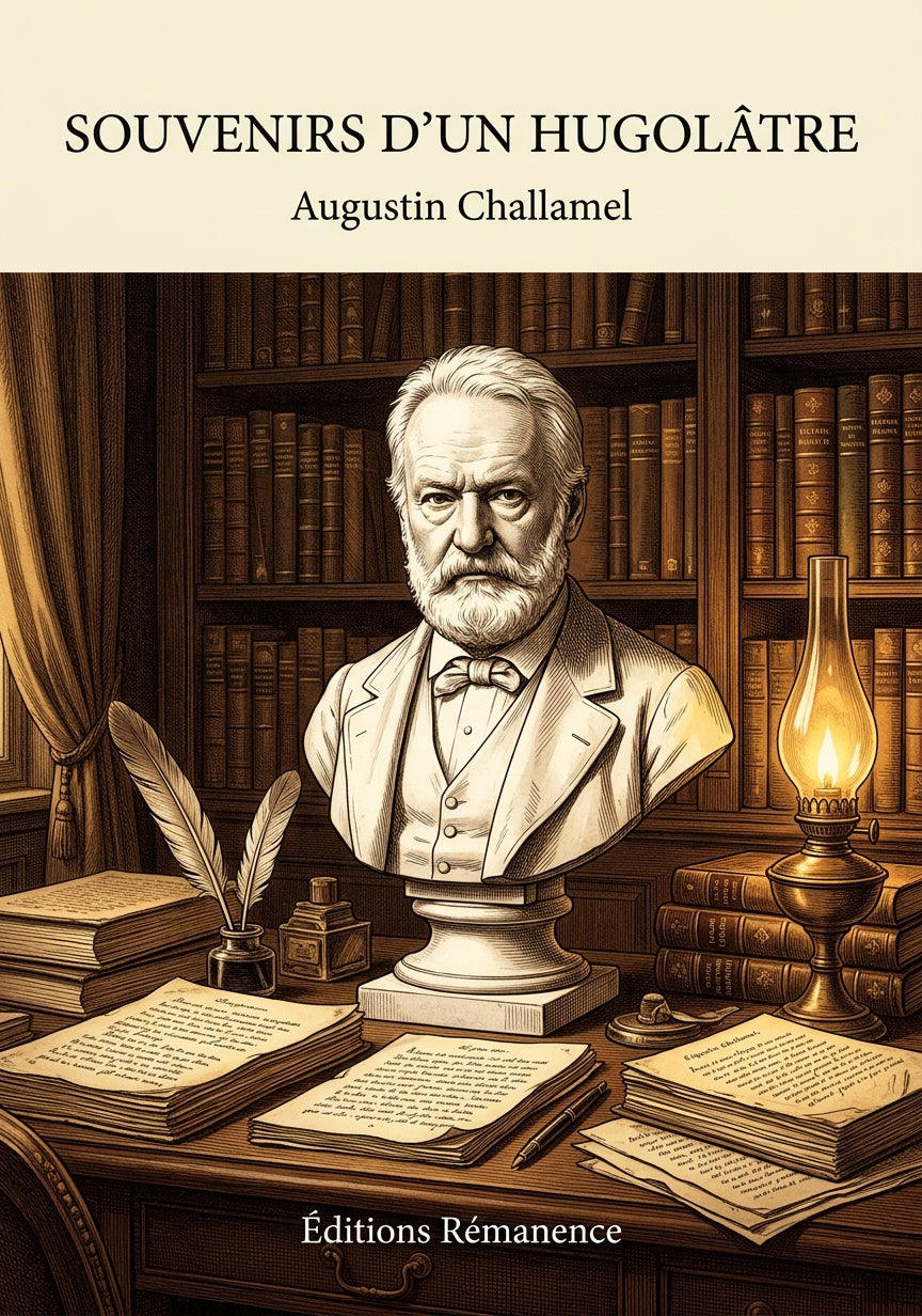 Livre Souvenirs d’un hugolâtre par Augustin Challamel - Couverture - Editions Remanence