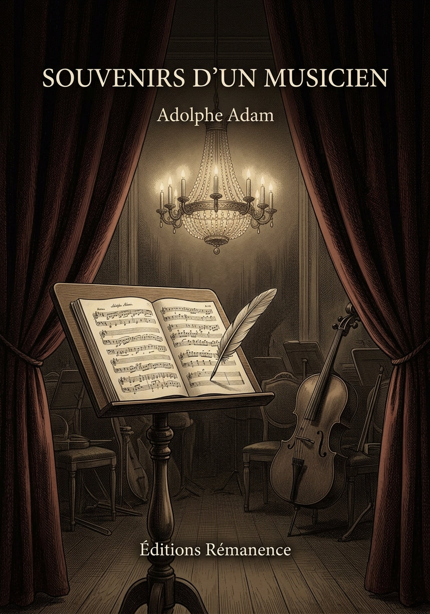 Livre Souvenirs d’un musicien par Adolphe Adam - Couverture - Editions Remanence
