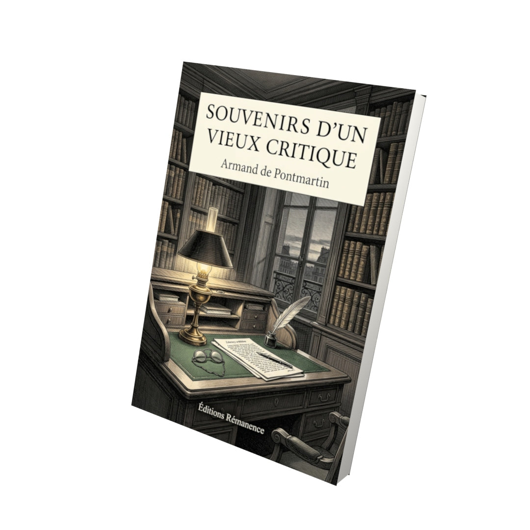 Livre Souvenirs d’un vieux critique par Armand de Pontmartin - Vue 3D - Editions Remanence