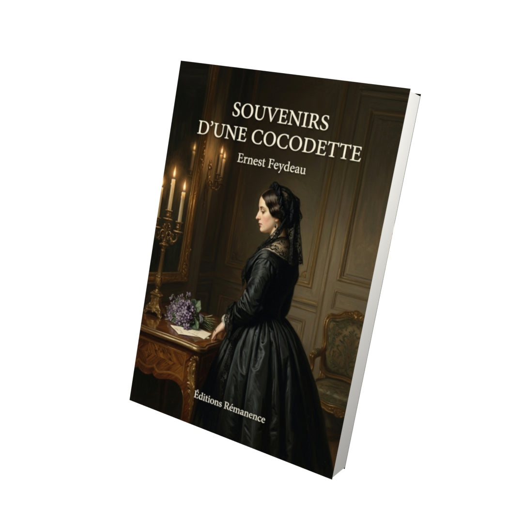 Livre Souvenirs d’une cocodette par Ernest Feydeau - Vue 3D - Editions Remanence