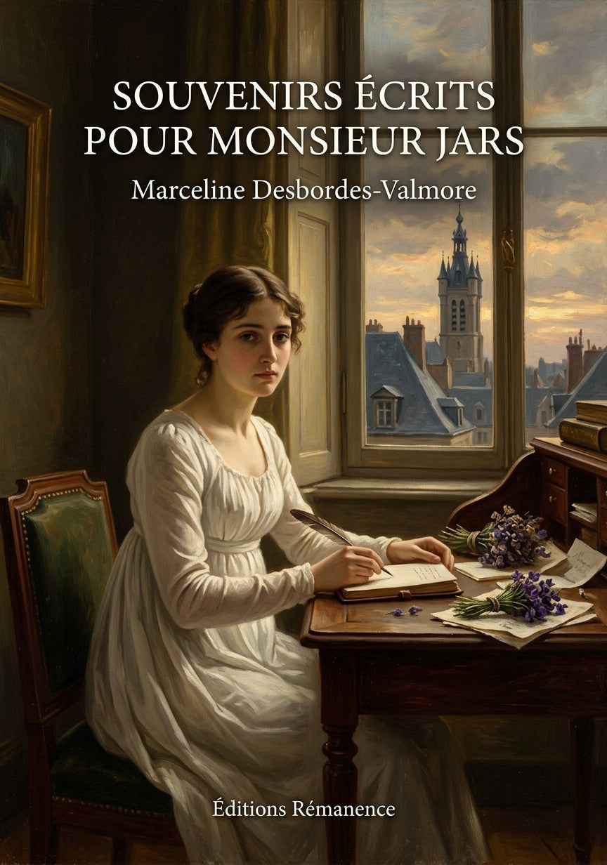 Livre Souvenirs écrits pour Monsieur Jars par Marceline Desbordes-Valmore - Couverture - Editions Remanence