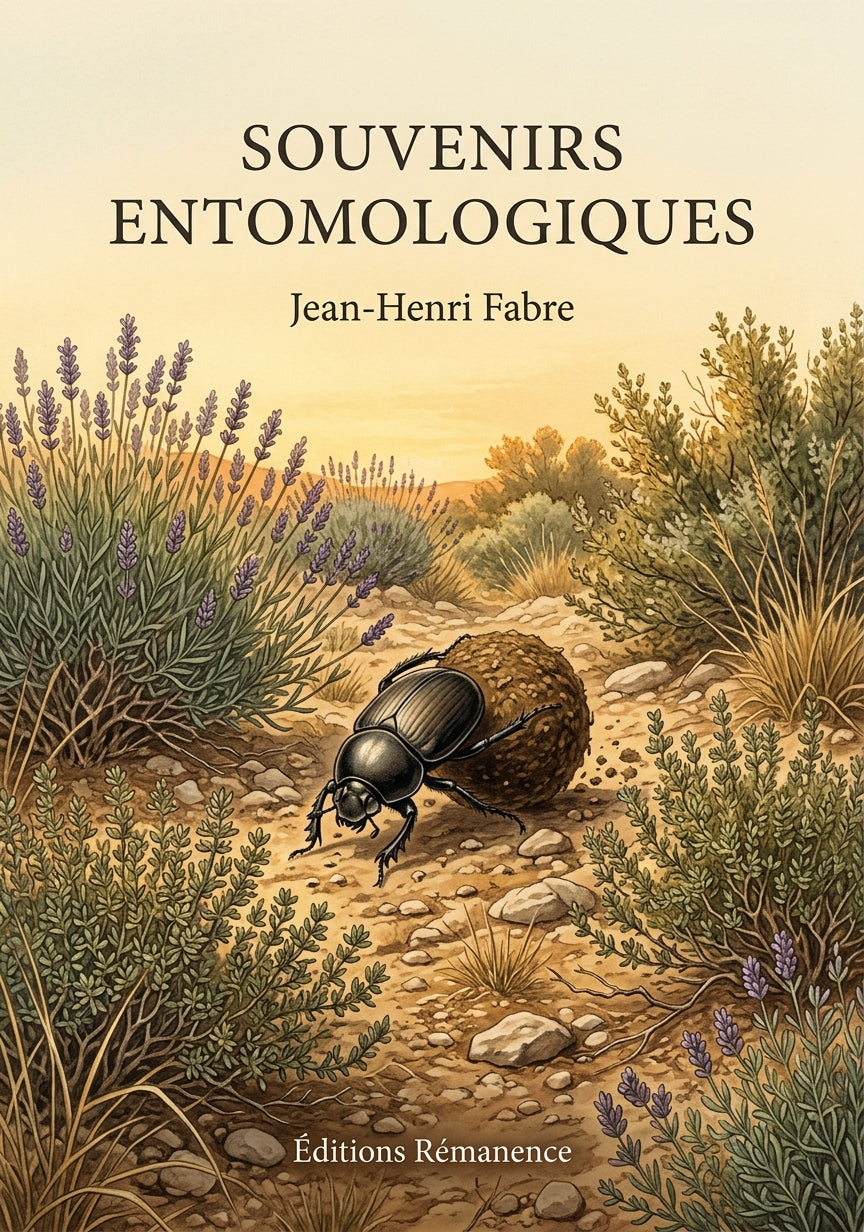 Livre Souvenirs entomologiques par Jean-Henri Fabre - Couverture - Editions Remanence