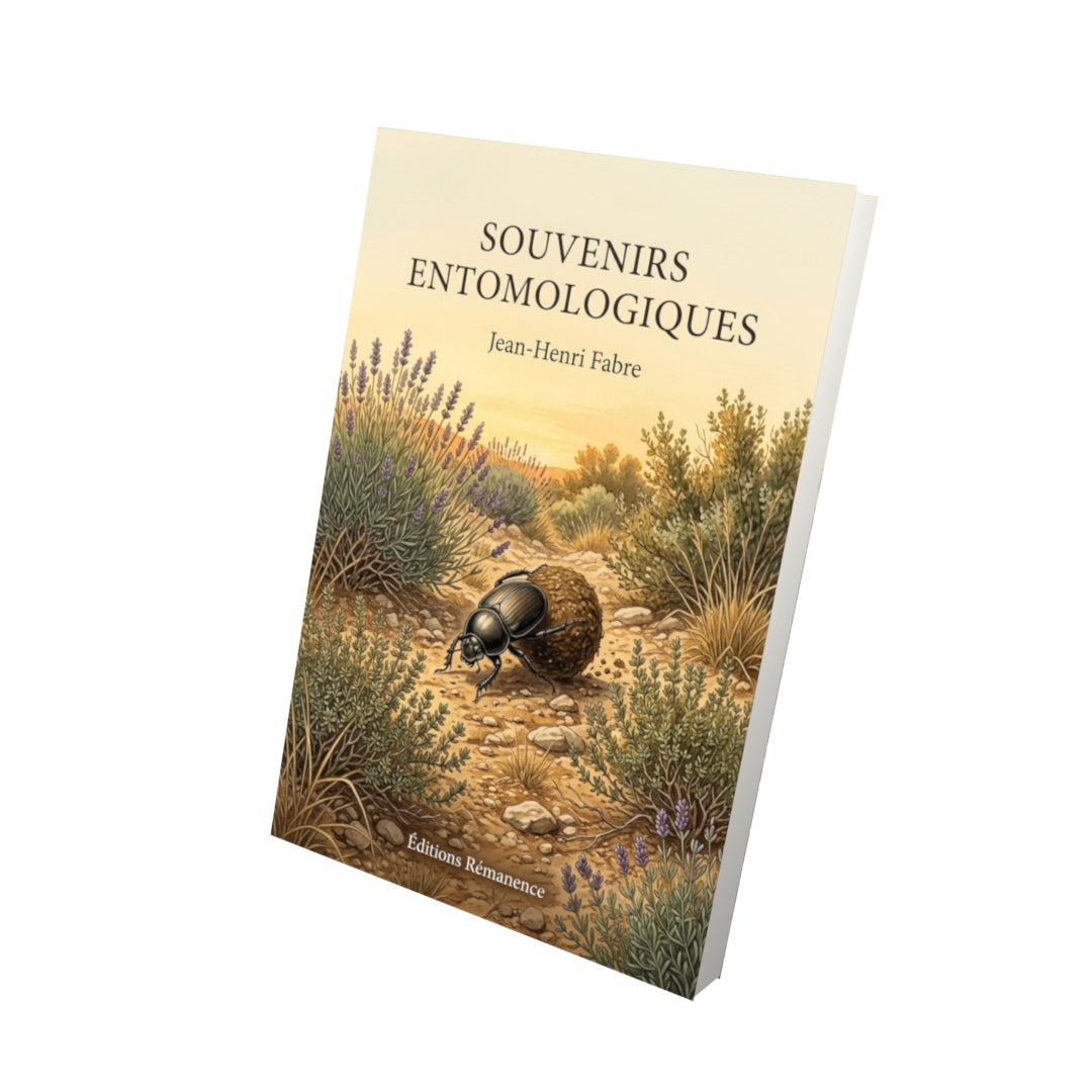 Livre Souvenirs entomologiques par Jean-Henri Fabre - Vue 3D - Editions Remanence