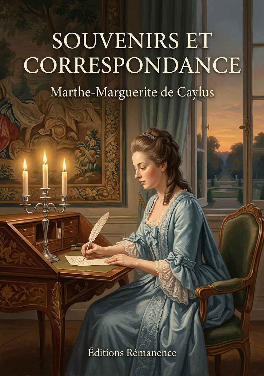 Livre Souvenirs et correspondance par Marthe-Marguerite de Caylus - Couverture - Editions Remanence