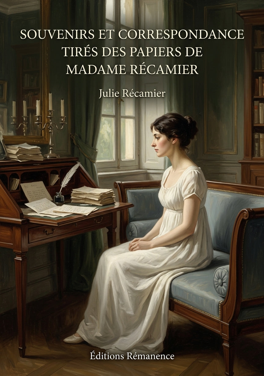 Livre Souvenirs et correspondance tirés des papiers de madame Récamier par Julie Récamier - Couverture - Editions Remanence