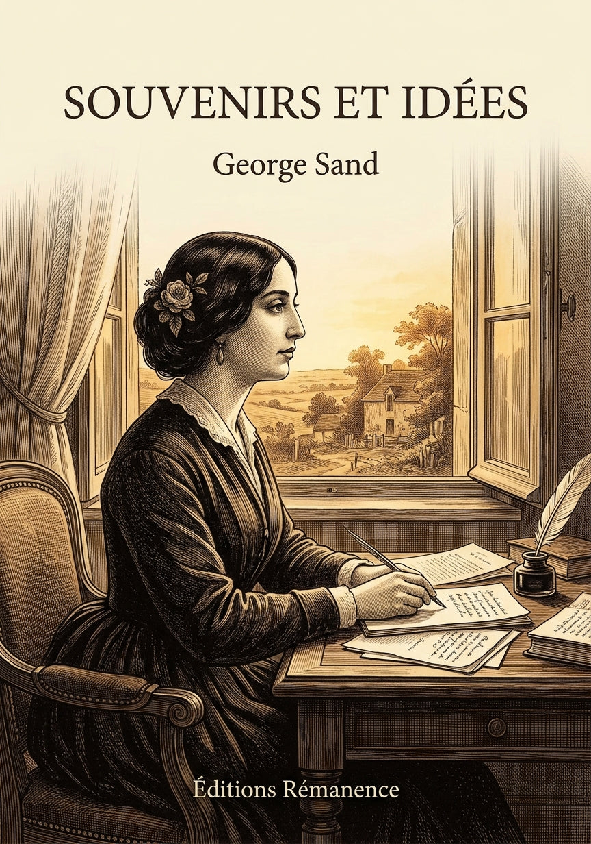Livre Souvenirs et Idées par George Sand - Couverture - Editions Remanence