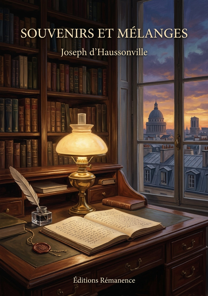 Livre Souvenirs et mélanges par Joseph d’Haussonville - Couverture - Editions Remanence