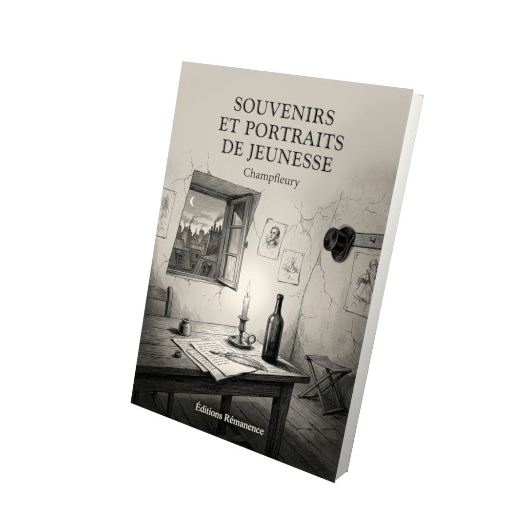 Livre Souvenirs et Portraits de jeunesse par Champfleury - Vue 3D - Editions Remanence