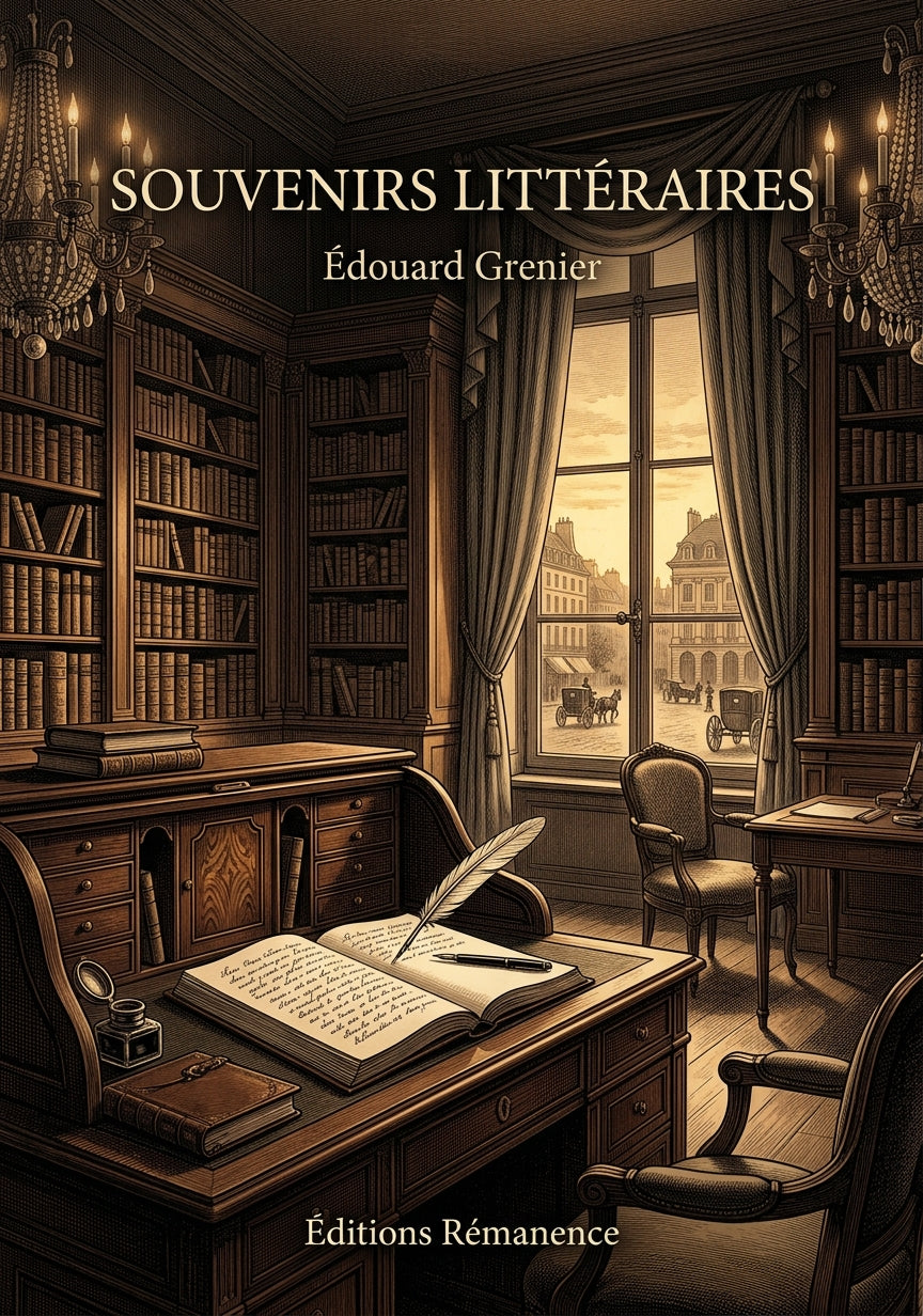 Livre Souvenirs littéraires par Édouard Grenier - Couverture - Editions Remanence