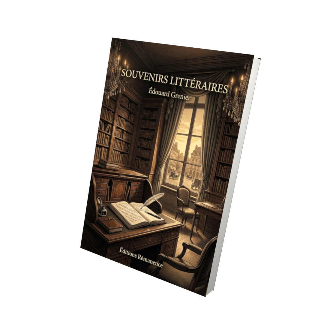 Livre Souvenirs littéraires par Édouard Grenier - Vue 3D - Editions Remanence