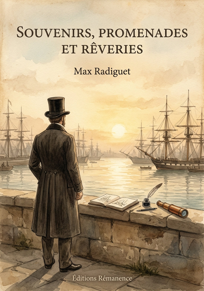 Livre Souvenirs, promenades et rêveries par Max Radiguet - Couverture - Editions Remanence