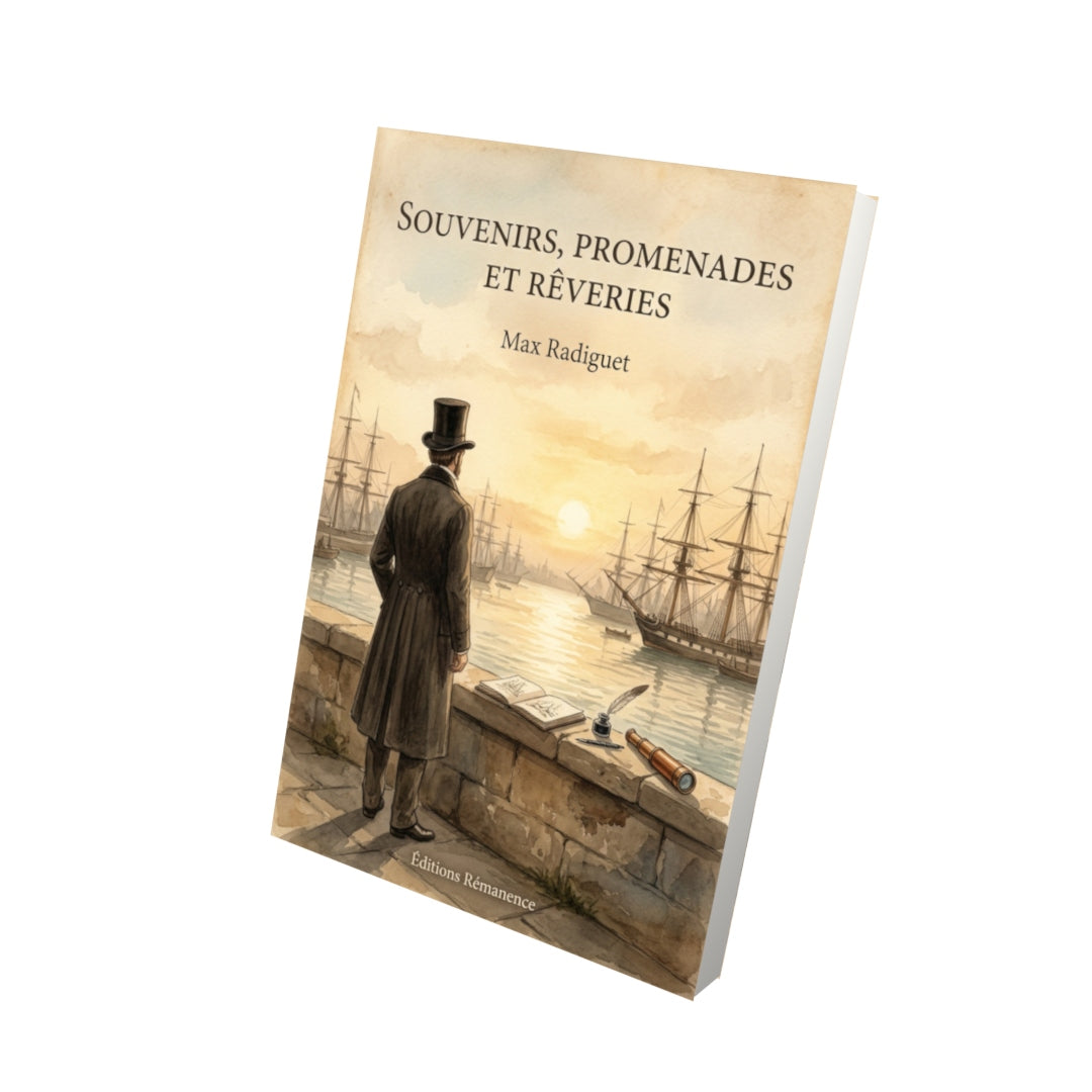 Livre Souvenirs, promenades et rêveries par Max Radiguet - Vue 3D - Editions Remanence