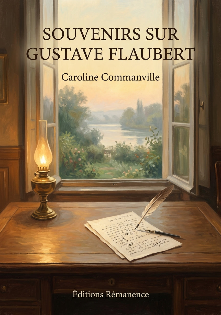 Livre Souvenirs sur Gustave Flaubert par Caroline Commanville - Couverture - Editions Remanence