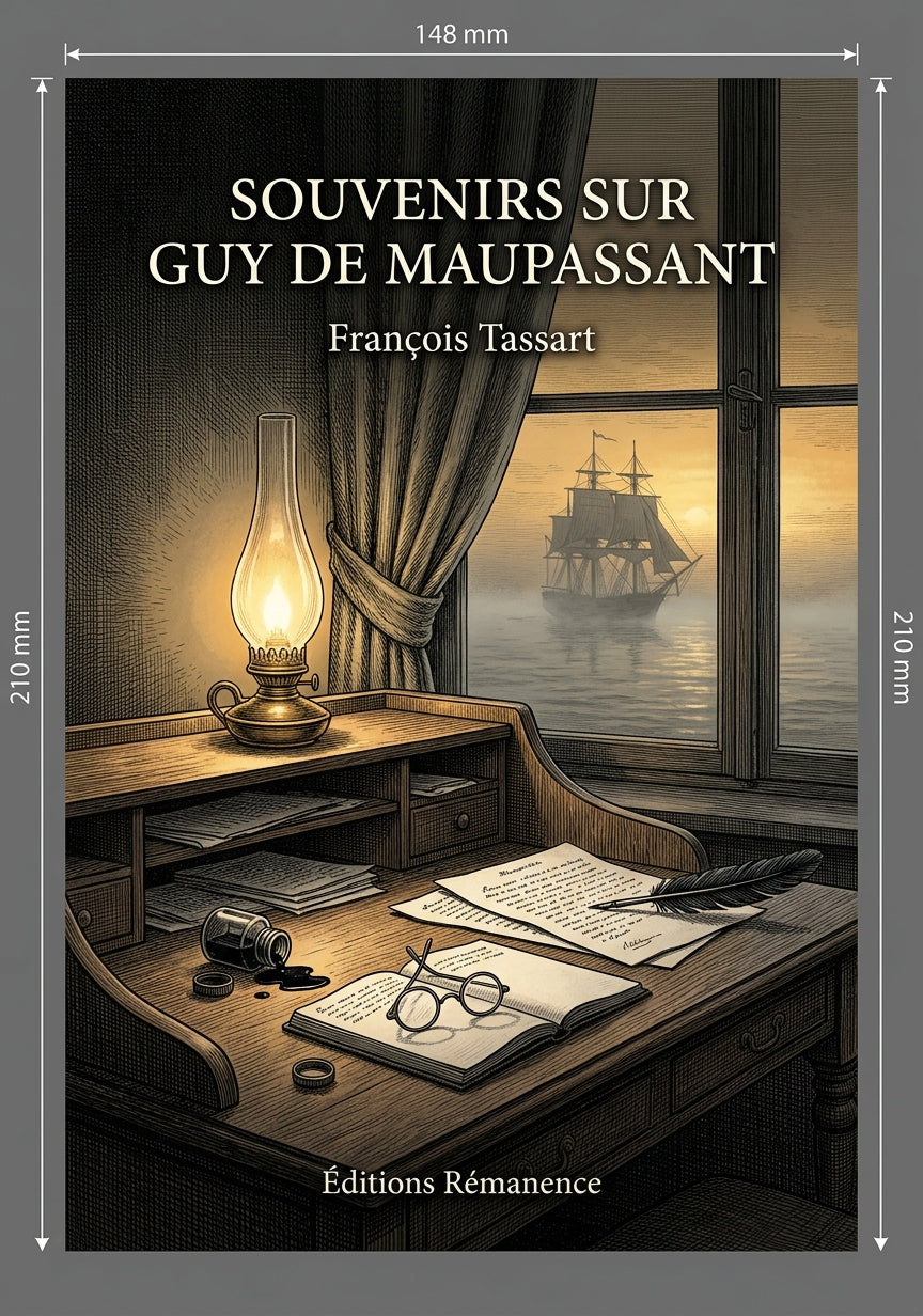 Livre Souvenirs sur Guy de Maupassant par François Tassart - Couverture - Editions Remanence