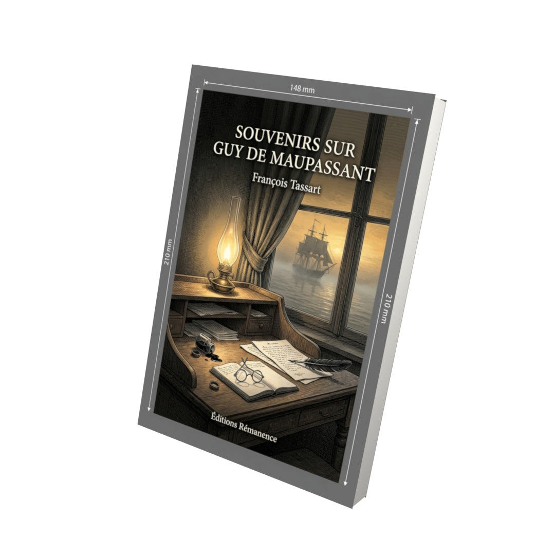 Livre Souvenirs sur Guy de Maupassant par François Tassart - Vue 3D - Editions Remanence