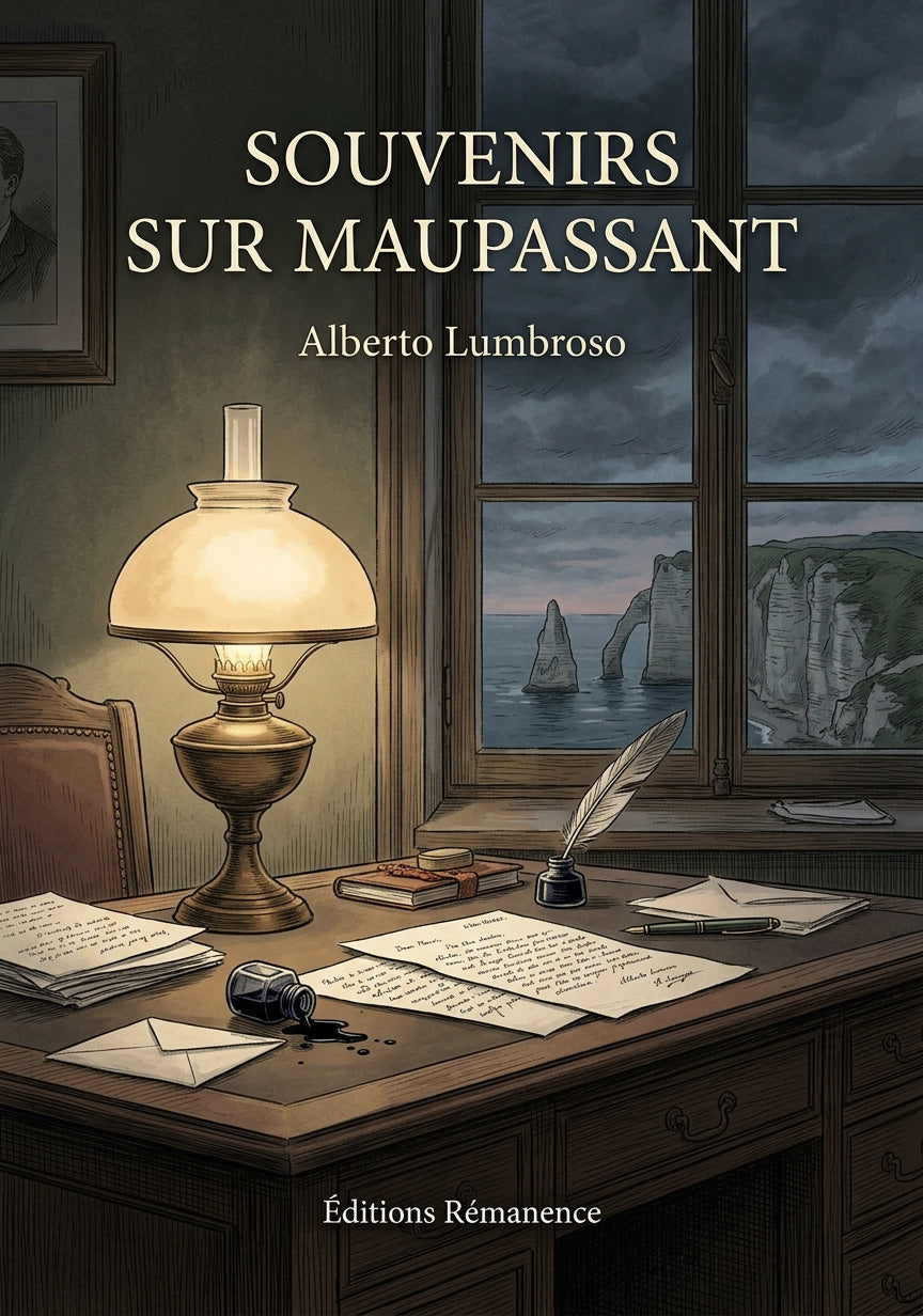 Livre Souvenirs sur Maupassant par Alberto Lumbroso - Couverture - Editions Remanence
