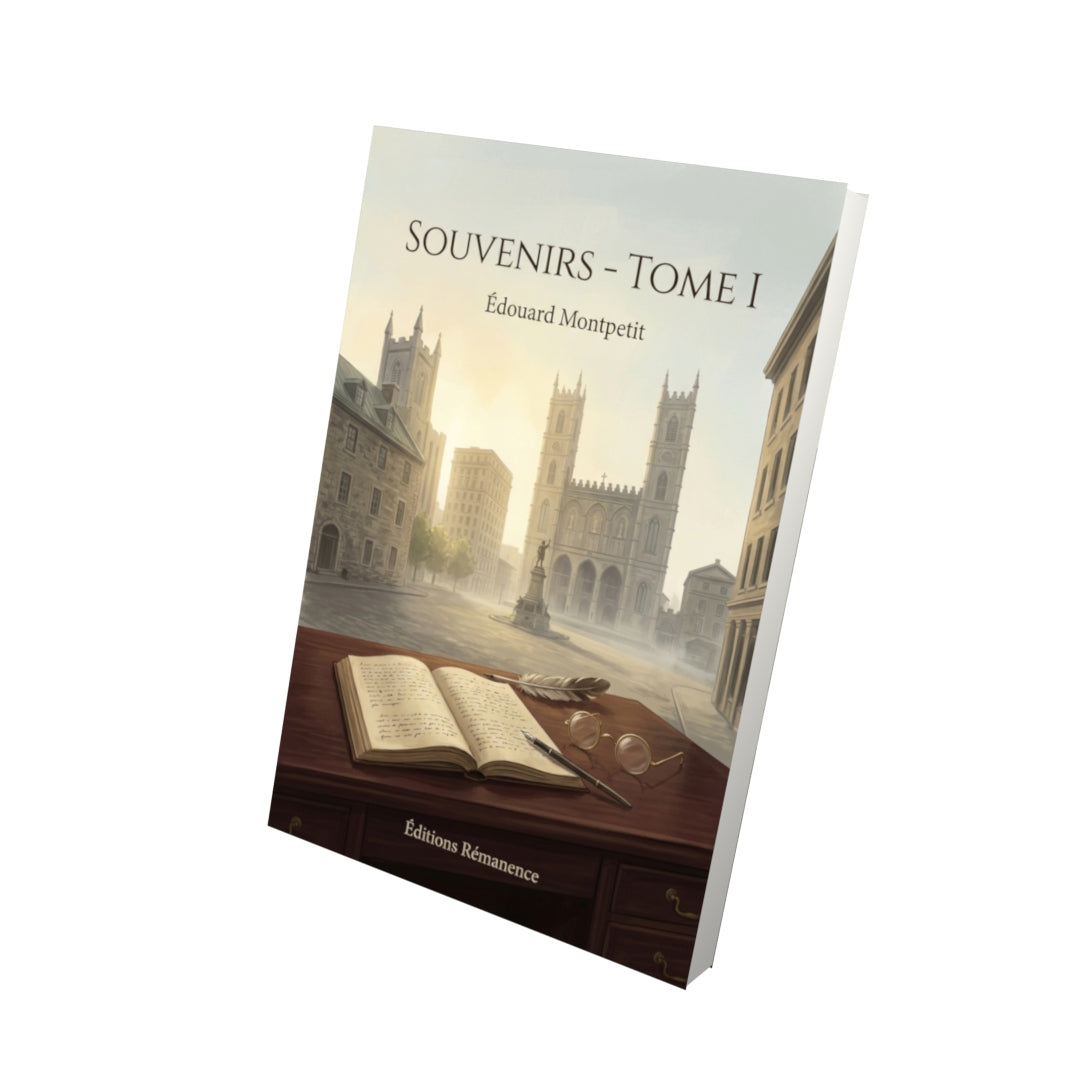 Livre Souvenirs - Tome I par Édouard Montpetit - Vue 3D - Editions Remanence