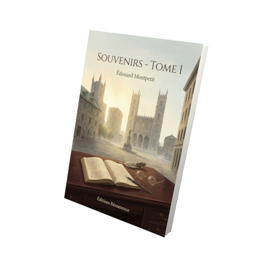 Livre Souvenirs - Tome I par Édouard Montpetit - Vue 3D - Editions Remanence
