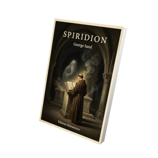 Livre Spiridion - George Sand - Vue 3D - Editions Remanence