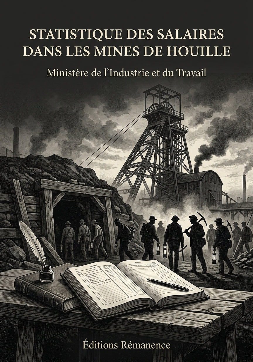Livre Statistique des salaires dans les mines de houille par Ministère de l’Industrie et du Travail - Couverture - Editions Remanence