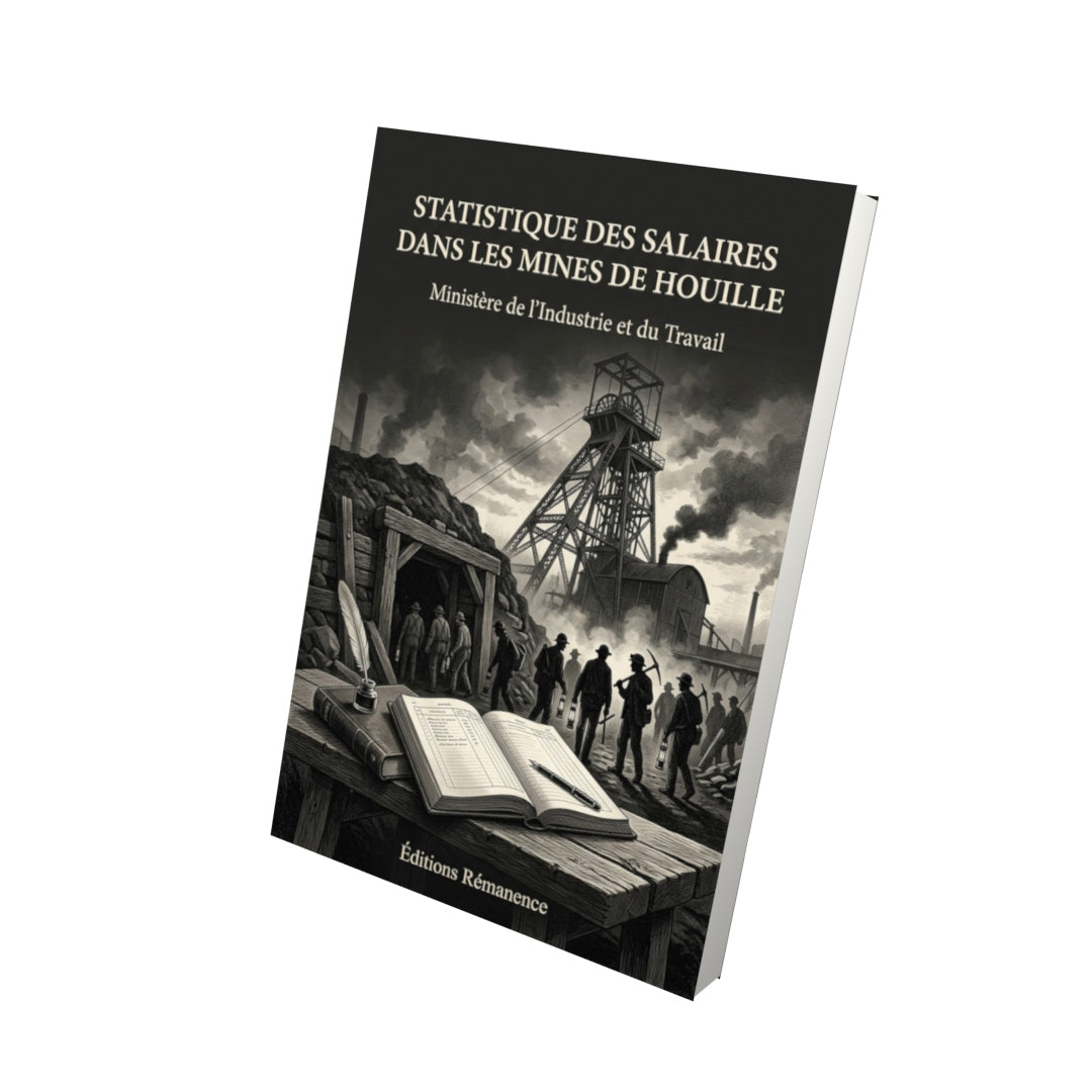 Livre Statistique des salaires dans les mines de houille par Ministère de l’Industrie et du Travail - Vue 3D - Editions Remanence