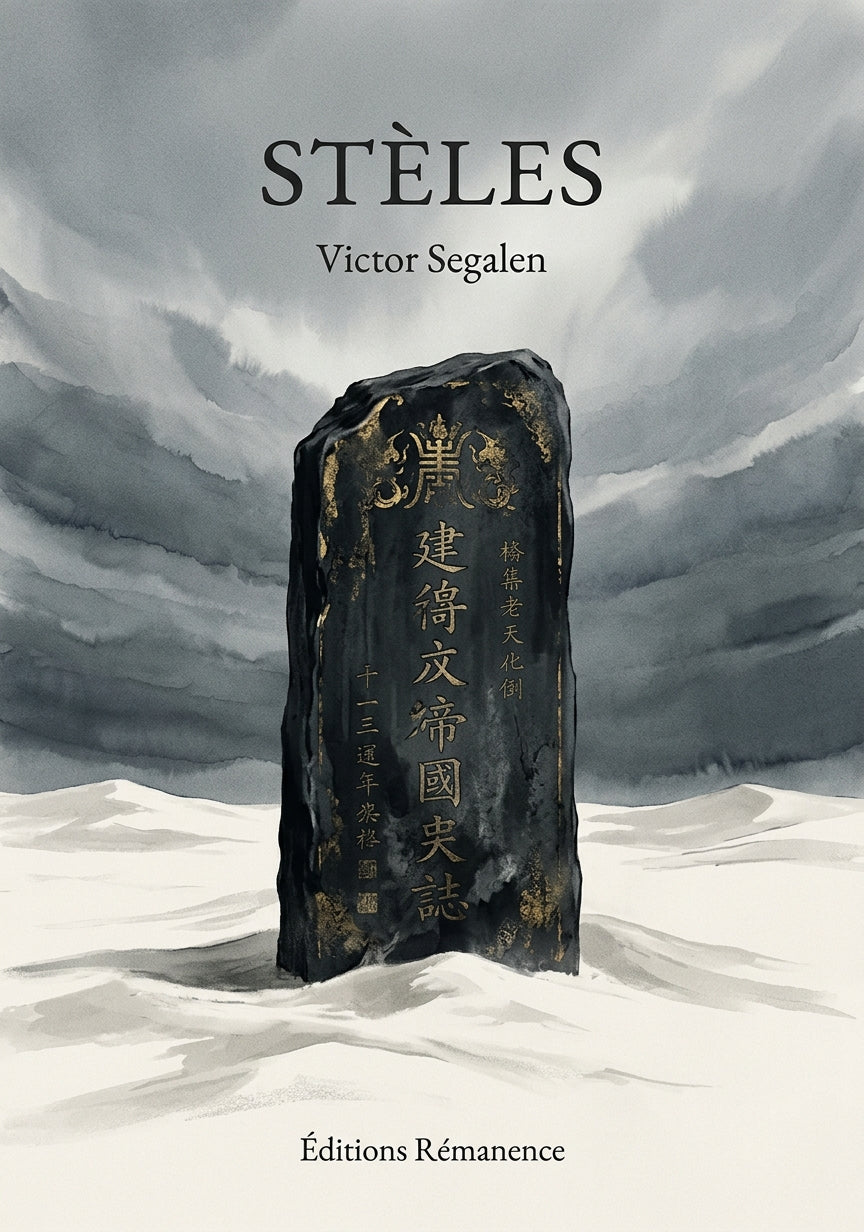 Livre Stèles par Victor Segalen - Couverture - Editions Remanence