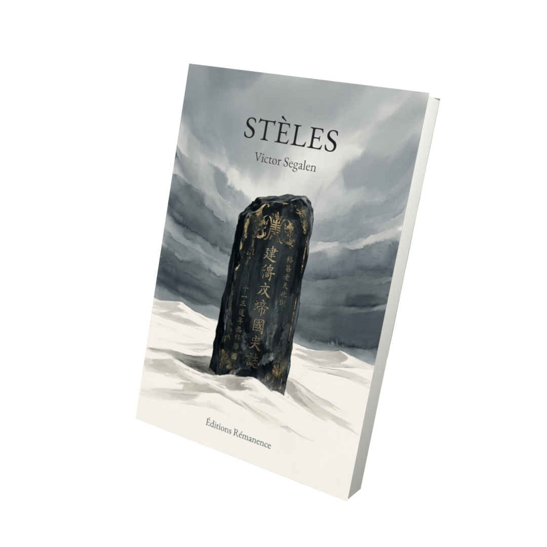 Livre Stèles par Victor Segalen - Vue 3D - Editions Remanence