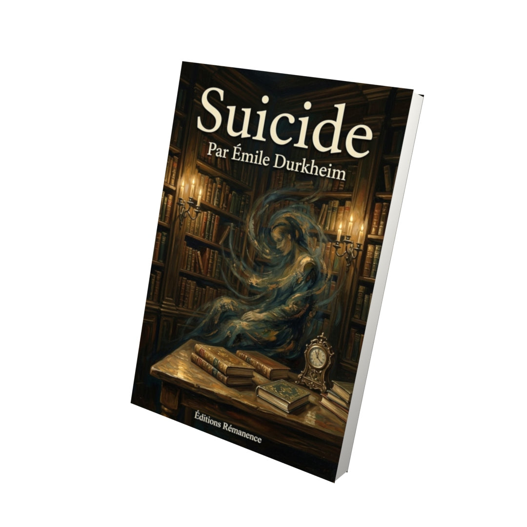 Livre Suicide – Émile Durkheim - Vue 3D - Editions Remanence