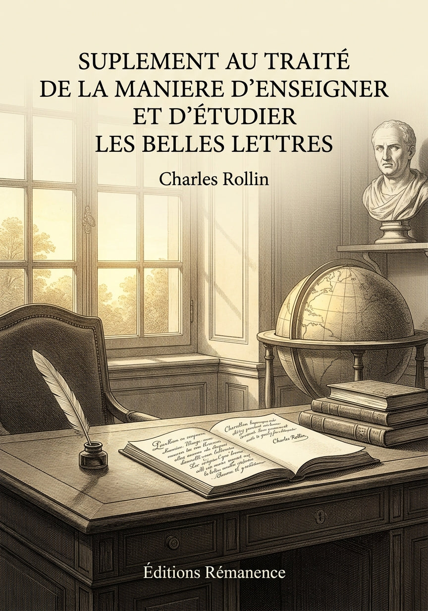 Livre Suplement au Traité de la maniere d’enseigner et d’étudier les belles Lettres par Charles Rollin - Couverture - Editions Remanence