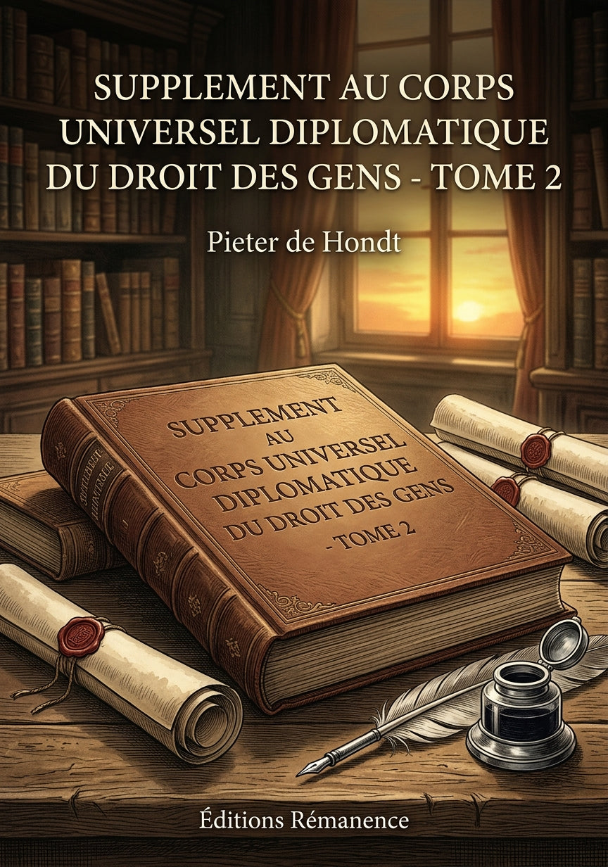 Livre Supplement au corps universel diplomatique du droit des gens - Tome 2 par Pieter de Hondt - Couverture - Editions Remanence